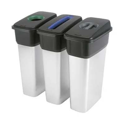 Vileda Geo hulladékgyűjtő, 70 l, ezüst-fekete