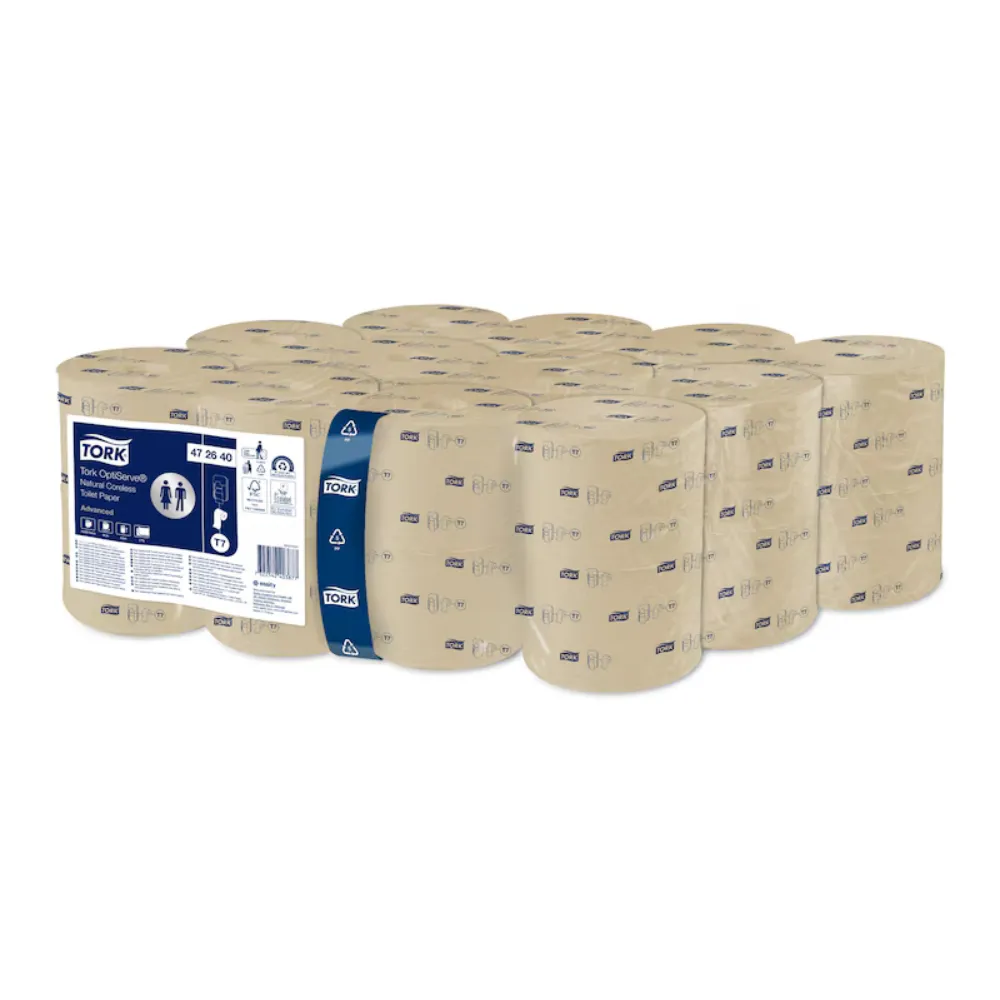 Tork OptiServe Natural belsőmag nélküli toalettpapír, natúr/fehér, 3 réteg, D13,1 cm, 63,3 m, 18 tek./karton, T7