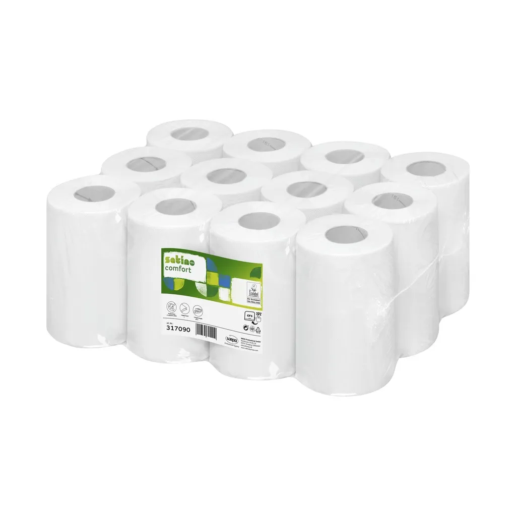 [_WE317090] Wepa középmag-adagolású törlőpapír, 2 réteg, 68m, hófehér, 20x35 cm, újrahasznosított - KIFUTOTT