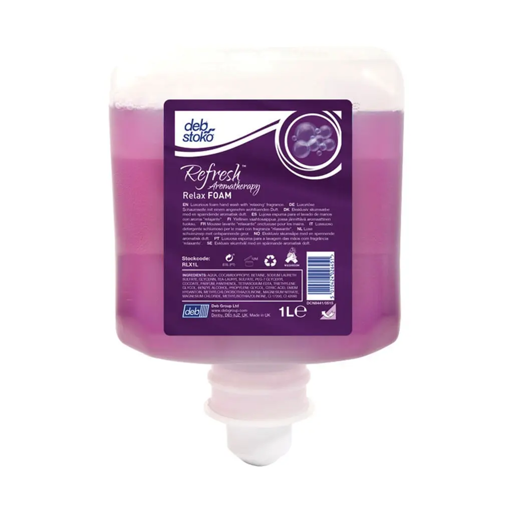 Deb Relax Foam Wash, 1 l, kézmosó habszappan, 6 patron/karton