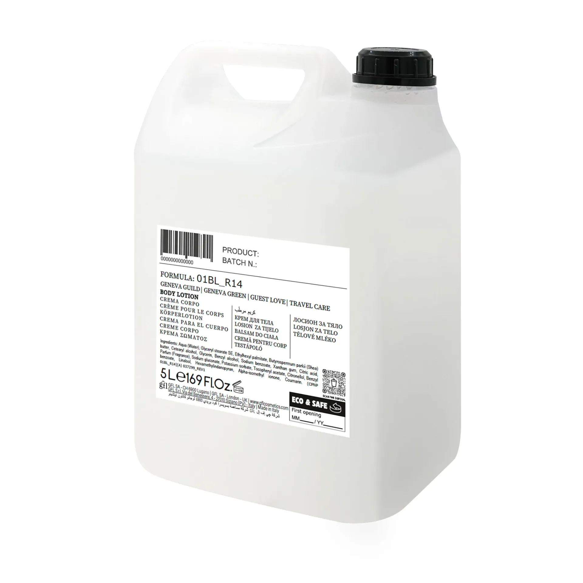 Geneva Guild - Geneva Green - Guest Love Travelcare Essentials testápoló, 5 L